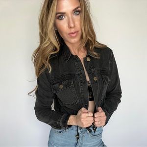 Black crop jacket